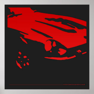 Datsun 240Z-gegevens - rood poster