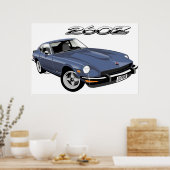 Datsun 260Z blauw Poster (Keuken)