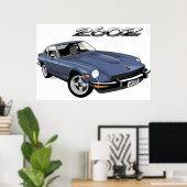 Datsun 260Z blue Poster (Thuiskantoor)
