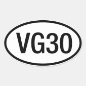 Datsun Nissan VG30 Engine Sticker (Voorkant)