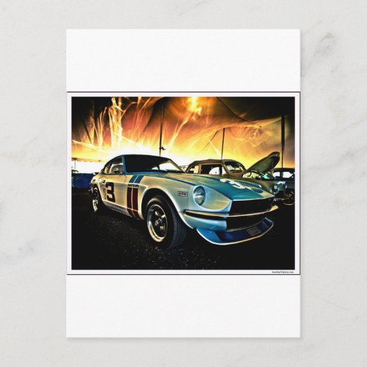 Datsun Z Race-auto Briefkaart (Voorkant)
