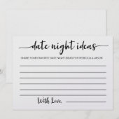 Datuacht ideeën Kaart Vrijgezellenfeest game (Voorkant / Achterkant)