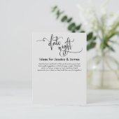 Datum acht ideeën Licht grijs Advice Card Briefkaart (Staand voorkant)