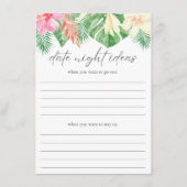 Datum acht Ideeën Tropisch Vrijgezellenfeest invoe Informatiekaartje (Voorkant)