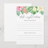 Datum acht Ideeën Tropisch Vrijgezellenfeest invoe Informatiekaartje (Voorkant / Achterkant)