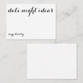 Datum acht ideeën voorgesteld door kaarten visitekaartje (Voorkant / Achterkant)