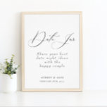 Datum Activiteitenteken voor moderne zwarte Vrijge Poster<br><div class="desc">Datum Activiteitenteken voor moderne zwarte Vrijgezellenfeest</div>