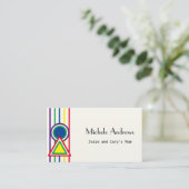 Datum afspelen Mam Kaart Kaart Kleurtekst Visitekaartje (Staand voorkant)