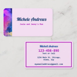 Datum afspelen Mam Kaart Kaart Kleurtekst Visitekaartje