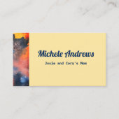 Datum afspelen Mam Kaart Kaart Kleurtekst Visitekaartje (Voorkant)