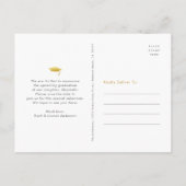 Datum afstuderen foto gouden zwarte typografie uitnodiging briefkaart (Achterkant)