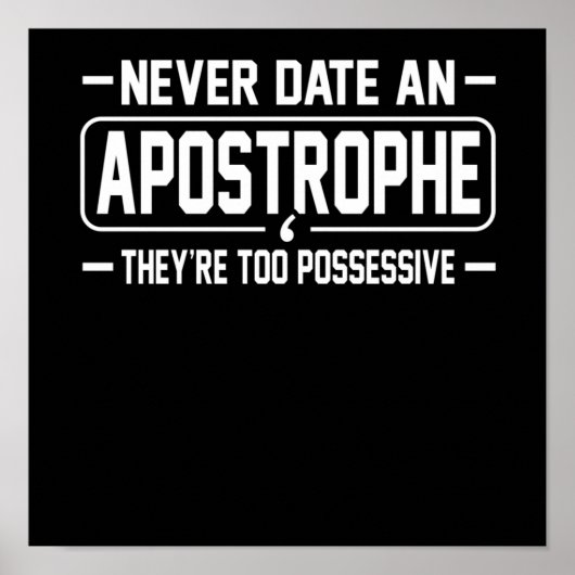 Datum Apostrophe English Language Teacher Student Poster (Voorkant)