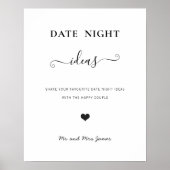 Datum Avond Pot Bord Bruiloft Advies Bruiloftsfees Poster (Voorkant)