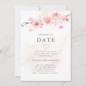 Datum bekendmaking Cherry Blossom Wedding Kaart (Voorkant)