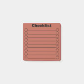 Datum Checklist Post-it® notes 3" x 3" (Voorkant)
