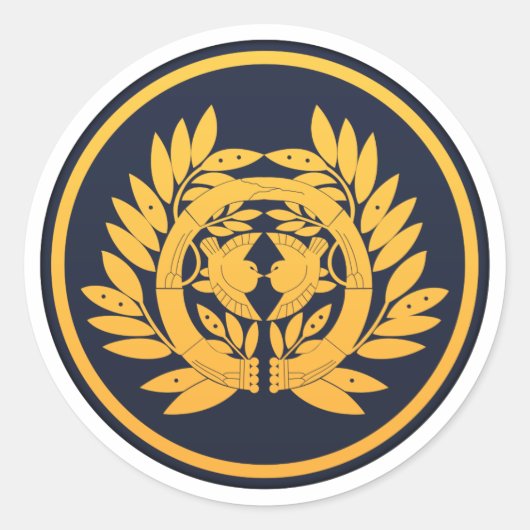 Datum Clan Kamon Ronde Sticker (Voorkant)