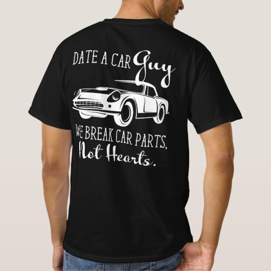 Datum een autovent die we delen van auto's breken, t-shirt (Achterkant)