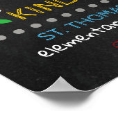 Datum eerste dag schoolnaam poster (Hoek)