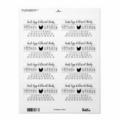 Datum Eieren Gelegd Label (Full Sheet)