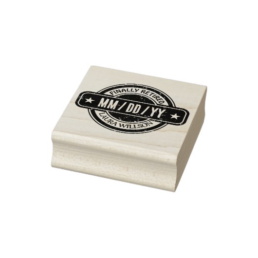 Datum Eindelijk Met Pensioen Gegaan Rubberstempel (Stempel)