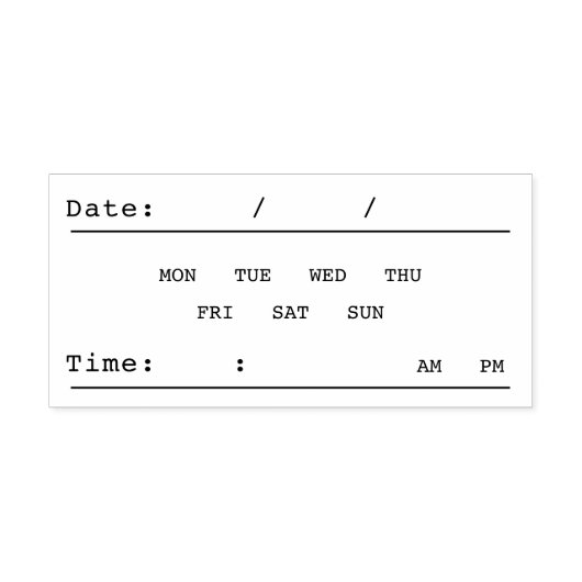 Datum en tijdstip rubberstempel (Afrduk)