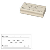 Datum en tijdstip rubberstempel (Gestempeld)