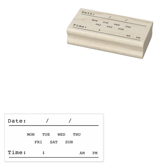 Datum en tijdstip rubberstempel (Gestempeld)
