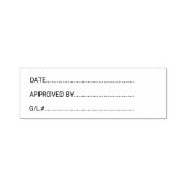 Datum goedgekeurd door General Ledger Business GL Zelfinktende Stempel (Design)