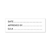 Datum goedgekeurd door General Ledger Business GL Zelfinktende Stempel (Design)