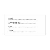 Datum goedgekeurd door General Ledger Business GL Zelfinktende Stempel (Design)