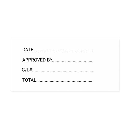 Datum goedgekeurd door General Ledger Business GL Zelfinktende Stempel (Design)