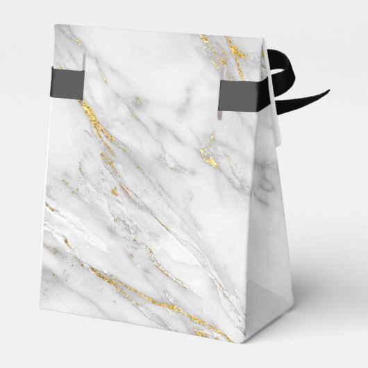 Datum Gold Grey Marble Favor Gift Bedankdoosjes (Achterkant)