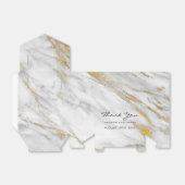 Datum Gold Grey Marble Favor Gift Bedankdoosjes (Uitgevouwen)