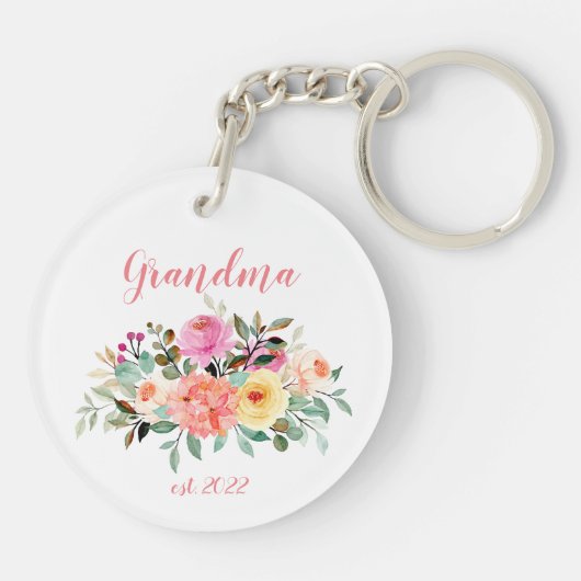 Datum  grootmoeder - Eerste grootmoeder Sleutelhanger (Achterkant)