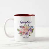 Datum  grootmoeder - Eerste grootmoeder Tweekleurige Koffiemok (Links)