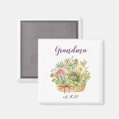 Datum  grootmoeder - Eerste keer grootmoeder Cof Magneet (Voorkant / Achterkant)