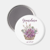 Datum  grootmoeder - Eerste keer grootmoeder Cof Magneet (Voorkant / Achterkant)