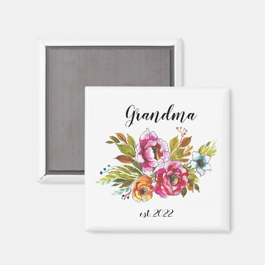 Datum  grootmoeder - Eerste keer grootmoeder Cof Magneet (Voorkant / Achterkant)