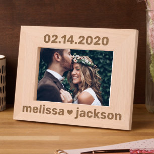 Datum Hart Koppels Namen Gegraveerde Lijstjes