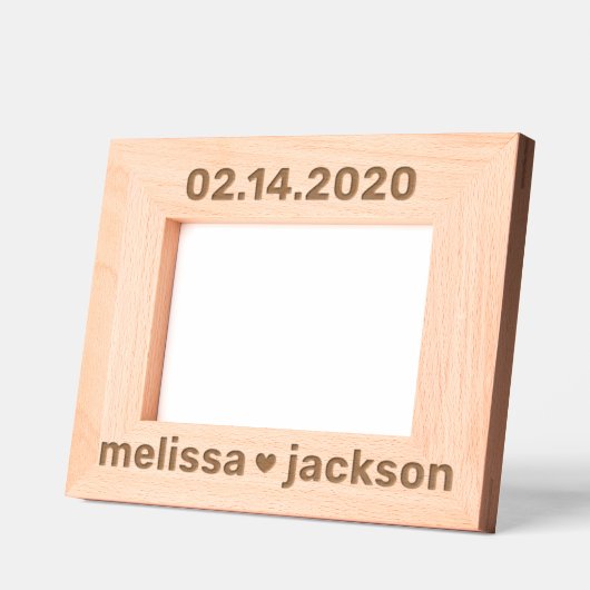 Datum Hart Koppels Namen Gegraveerde Lijstjes (Links)