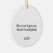 Datum harttransplantatie keramisch ornament (Rechts)
