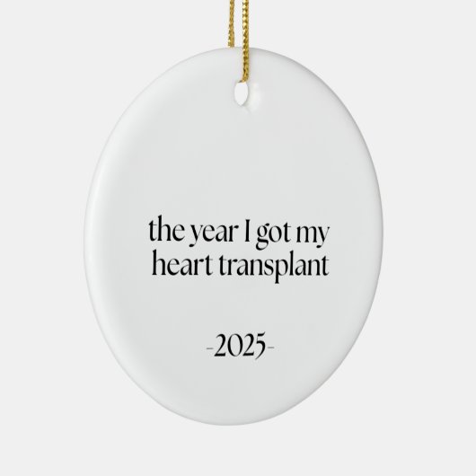 Datum harttransplantatie keramisch ornament (Rechts)