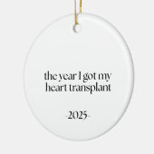 Datum harttransplantatie keramisch ornament (Links)