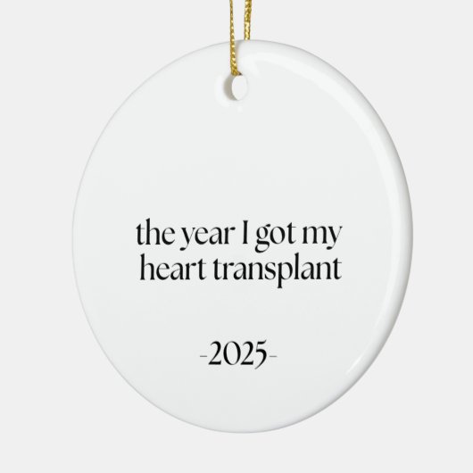 Datum harttransplantatie keramisch ornament (Links)