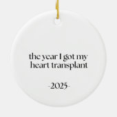 Datum harttransplantatie keramisch ornament (Achterkant)