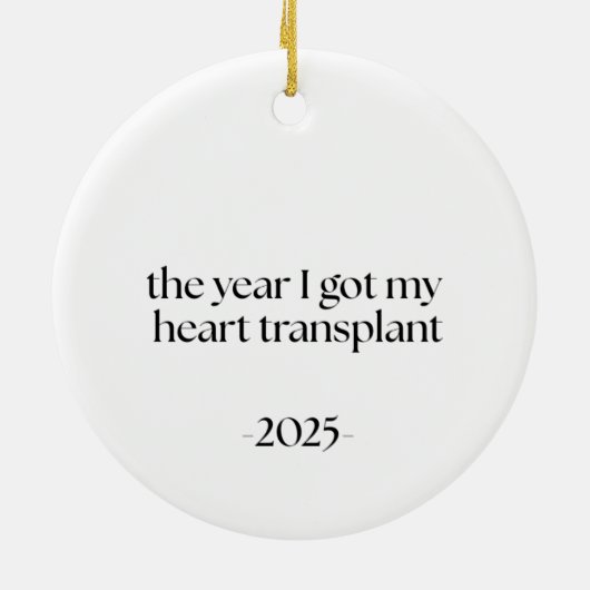 Datum harttransplantatie keramisch ornament (Achterkant)