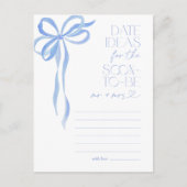 Datum ideeën Blue Bow Vrijgezellenfeest spel Briefkaart (Voorkant)
