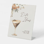 Datum Ideeën Espresso Martini Vrijgezellenfeest Reclamebord Met Voetstuk (Voorkant)