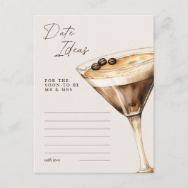 Datum ideeën Espresso Martini Vrijgezellenfeest sp Briefkaart