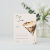 Datum ideeën Espresso Martini Vrijgezellenfeest sp Briefkaart (Staand voorkant)